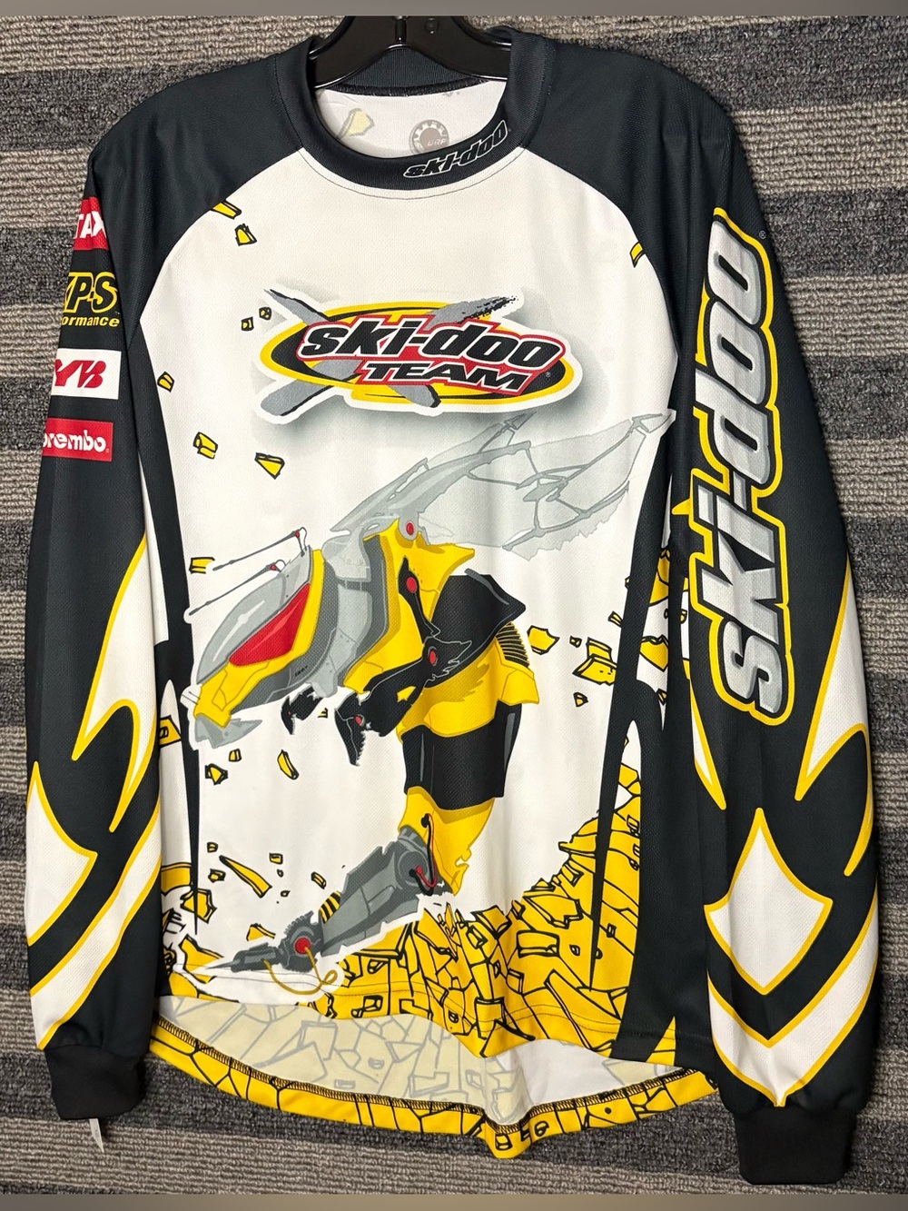 Vintage Y2K BRP Ski-Doo X-Team Angry Bee Racing Jersey Menโs Medium EUC Rotax
